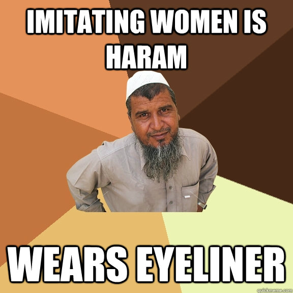 Imitating women is haram wears eyeliner  Ordinary Muslim Man