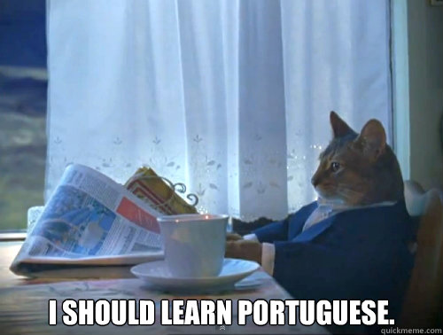 I should learn portuguese. - I should learn portuguese.  Misc