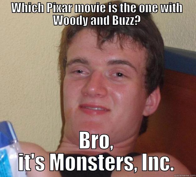 Pixar is confused - WHICH PIXAR MOVIE IS THE ONE WITH WOODY AND BUZZ? BRO, IT'S MONSTERS, INC. 10 Guy