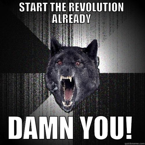 START THE REVOLUTION ALREADY DAMN YOU! Insanity Wolf