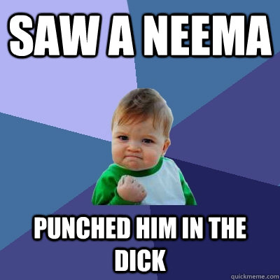 saw a neema punched him in the dick  Success Kid