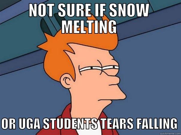 NOT SURE IF SNOW MELTING OR UGA STUDENTS TEARS FALLING Futurama Fry