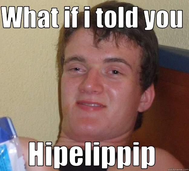 WHAT IF I TOLD YOU  HIPELIPPIP 10 Guy