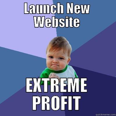 LAUNCH NEW WEBSITE EXTREME PROFIT Success Kid