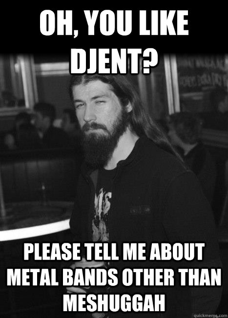 Oh, you like djent? please tell me about metal bands other than Meshuggah  