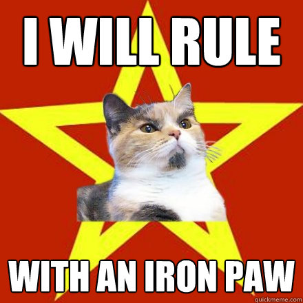 I will rule with an iron paw  Lenin Cat