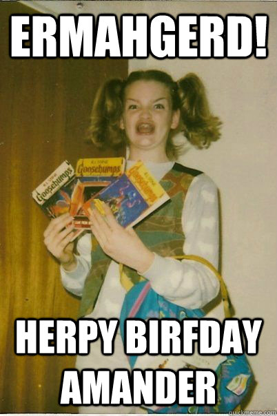 ERMAHGERD! HERPY BIRFDAY AMANDER  BERKS