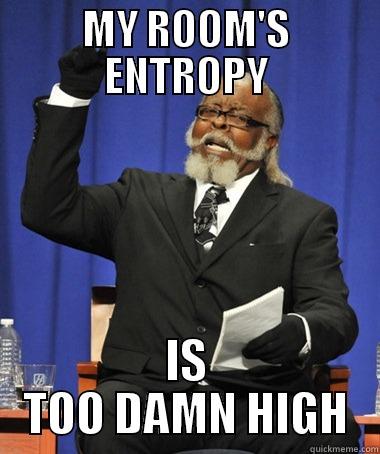 MY ROOM'S ENTROPY IS TOO DAMN HIGH The Rent Is Too Damn High