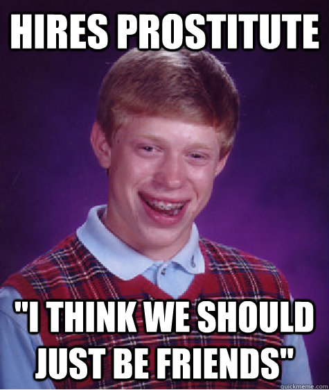 Hires prostitute 