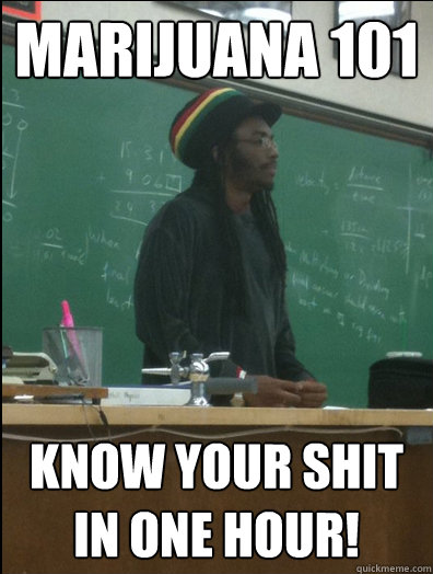 Marijuana 101 know your shit in one hour!  Rasta Science Teacher