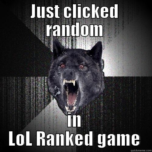 JUST CLICKED RANDOM IN LOL RANKED GAME Insanity Wolf