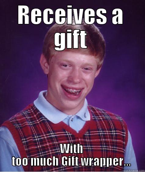 Troll gift wrap part 2 - RECEIVES A GIFT WITH TOO MUCH GIFT WRAPPER... Bad Luck Brian