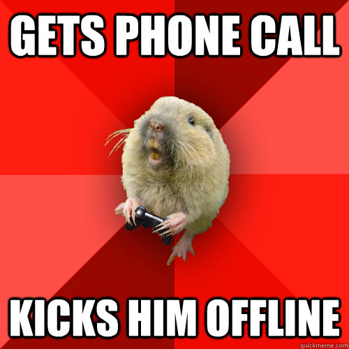 GetS Phone call Kicks him offline  Gaming Gopher