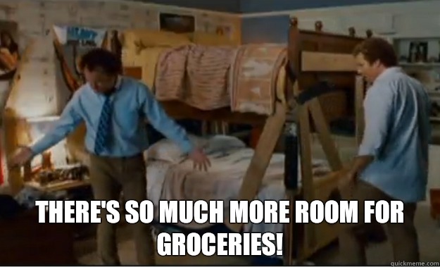  There's so much more room for groceries!  Stepbrothers Activities