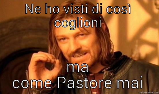 NE HO VISTI DI COSÌ COGLIONI MA COME PASTORE MAI Boromir