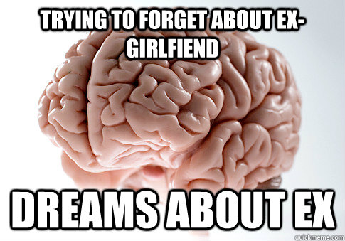 Trying to forget about Ex-Girlfiend Dreams about ex  Scumbag Brain