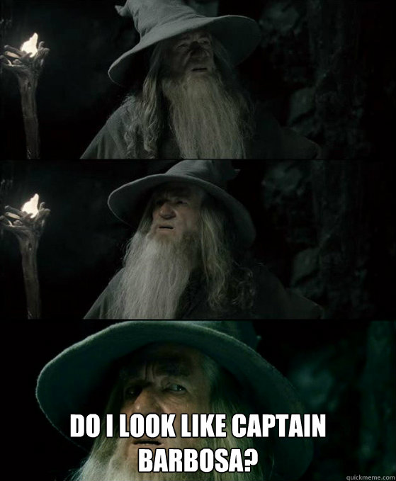  do i look like captain barbosa? -  do i look like captain barbosa?  Confused Gandalf