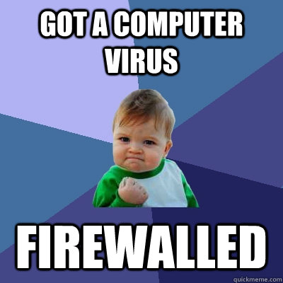 Got a computer Virus Firewalled - Got a computer Virus Firewalled  Success Kid