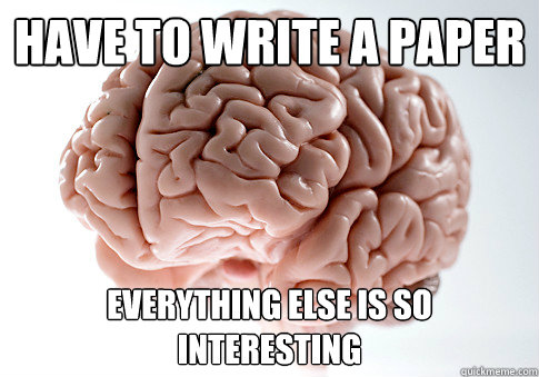 Have to write a paper Everything else is so interesting - Have to write a paper Everything else is so interesting  Scumbag Brain