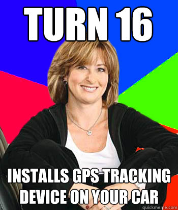 TURN 16 INSTalls gps tracking device on your car  Sheltering Suburban Mom