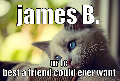 JAMES B. UR LE BEST A FRIEND COULD EVER WANT First World Problems Cat