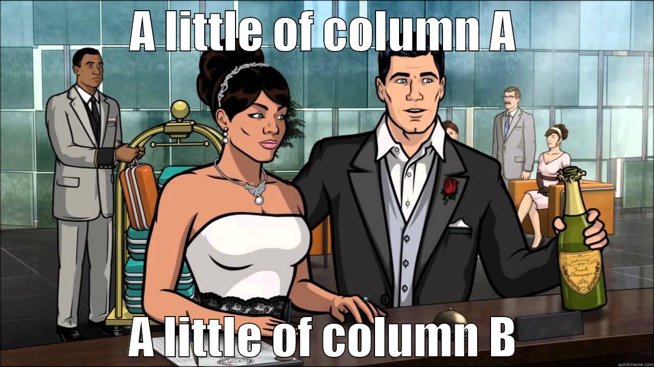 A little of column A   - A LITTLE OF COLUMN A A LITTLE OF COLUMN B Misc