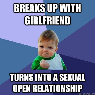 Breaks up with girlfriend Turns into a sexual open relationship  Success Kid