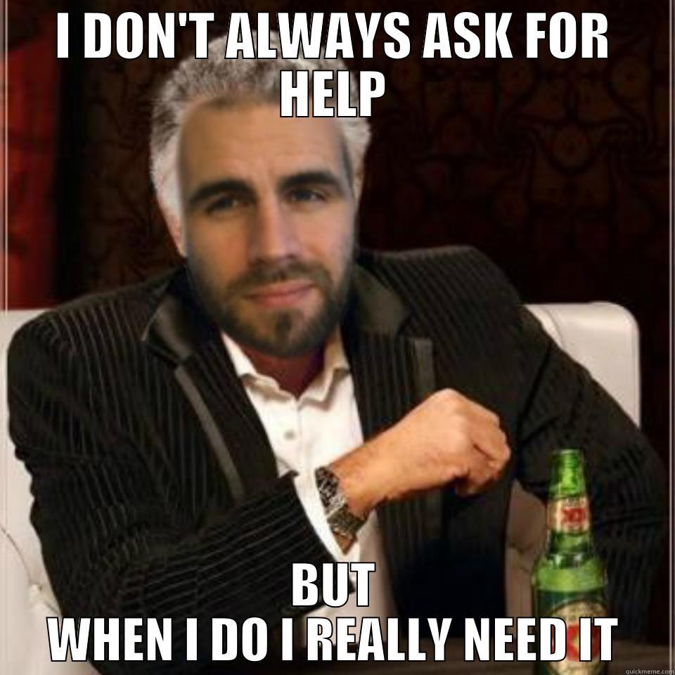 I DON'T ALWAYS ASK FOR HELP BUT WHEN I DO I REALLY NEED IT Misc