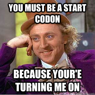 You must be a start codon Because your'e turning me on  Creepy Wonka