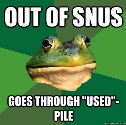 out of snus goes through 