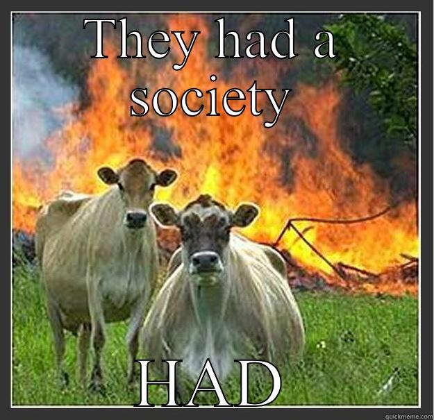 Piggy boulder - THEY HAD A SOCIETY HAD Evil cows