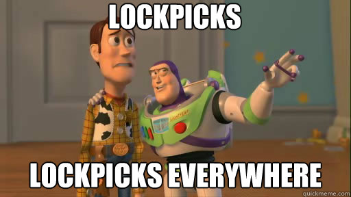 lockpicks lockpicks everywhere  Everywhere