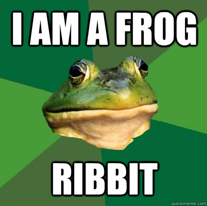 I am a frog ribbit - I am a frog ribbit  Foul Bachelor Frog