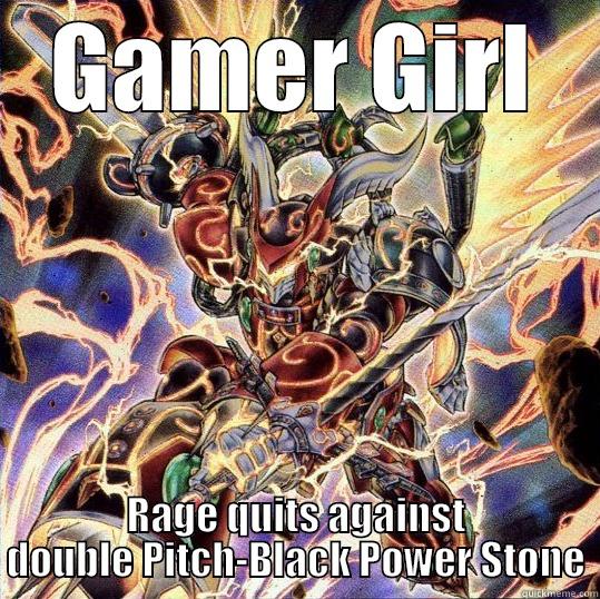 GAMER GIRL RAGE QUITS AGAINST DOUBLE PITCH-BLACK POWER STONE Misc