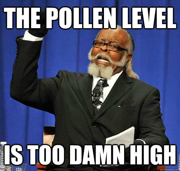 The pollen level Is too damn high - The pollen level Is too damn high  Jimmy McMillan