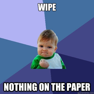 Wipe nothing on the paper - Wipe nothing on the paper  Success Kid