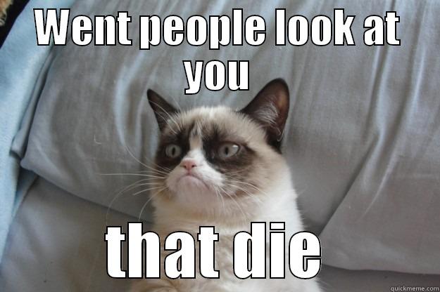 WENT PEOPLE LOOK AT YOU THAT DIE Grumpy Cat