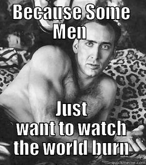 watch it burn - BECAUSE SOME MEN  JUST WANT TO WATCH THE WORLD BURN Misc