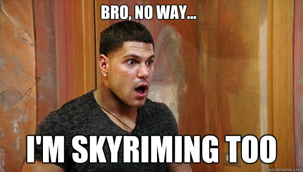 Bro, no way... I'm skyriming too  