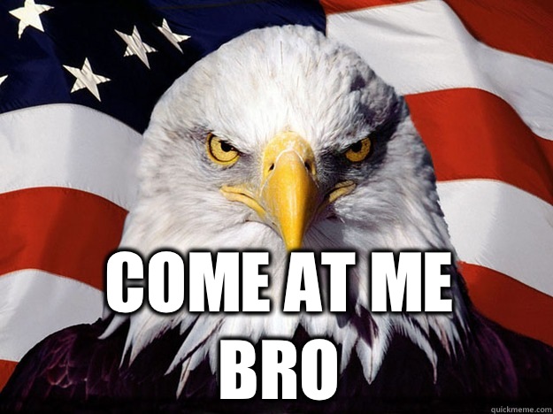  Come at me bro -  Come at me bro  Patriotic Eagle