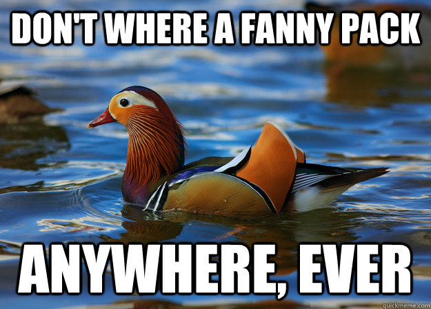 Don't where a fanny pack Anywhere, ever  Fashion Advice Mallard