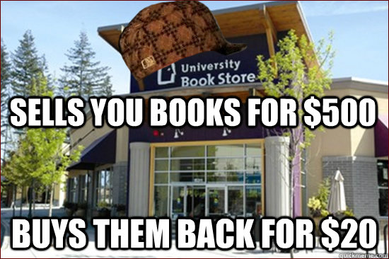 Sells you books for $500 Buys them back for $20 - Sells you books for $500 Buys them back for $20  Misc