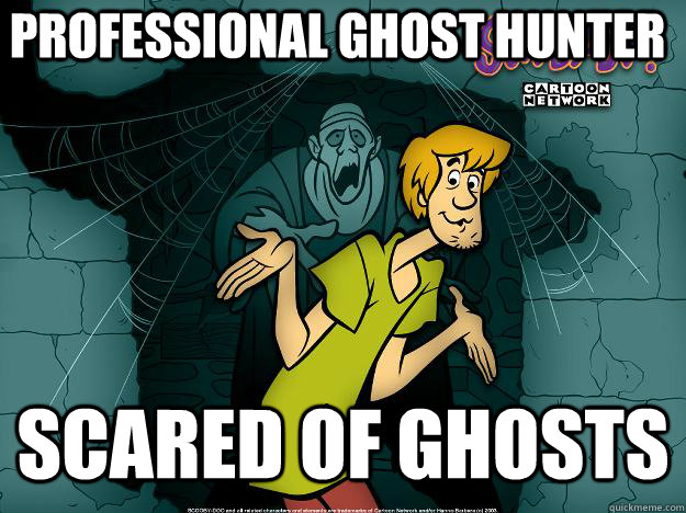 Professional Ghost Hunter Scared of ghosts  Irrational Shaggy