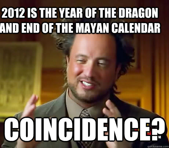 2012 is the Year of the Dragon and end of the Mayan calendar Coincidence? - 2012 is the Year of the Dragon and end of the Mayan calendar Coincidence?  Ancient Aliens