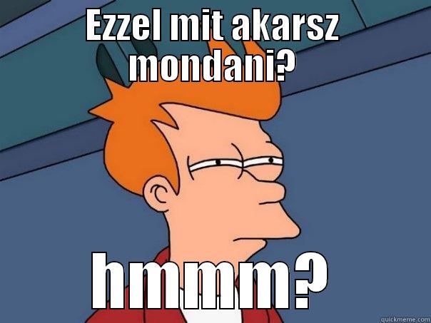 EZZEL MIT AKARSZ MONDANI? HMMM? Futurama Fry