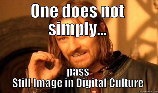 ONE DOES NOT SIMPLY... PASS STILL IMAGE IN DIGITAL CULTURE Boromir