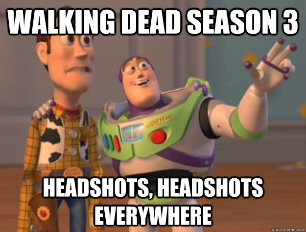 Walking Dead season 3 headshots, headshots everywhere  Buzz Lightyear