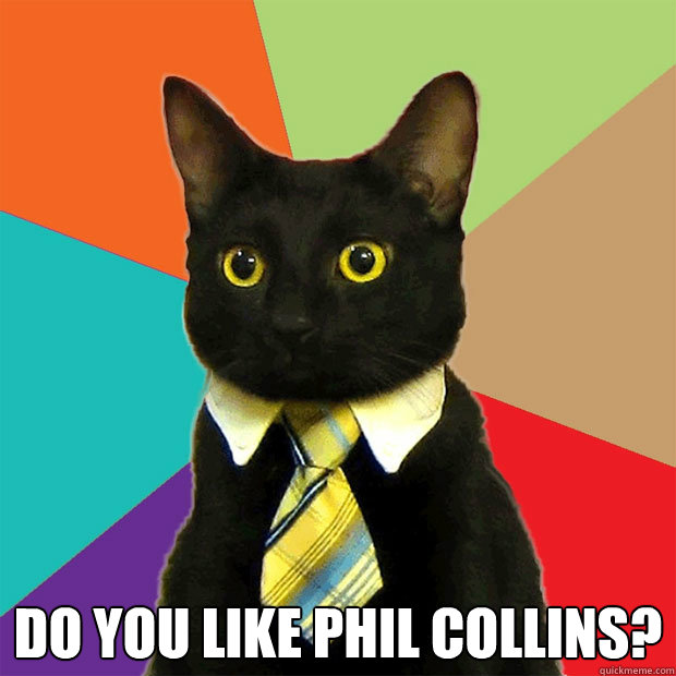  Do you like Phil Collins?  Business Cat