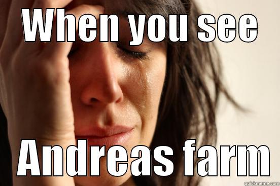    WHEN YOU SEE       ANDREAS FARM First World Problems