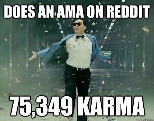 does an ama on reddit 75,349 karma  